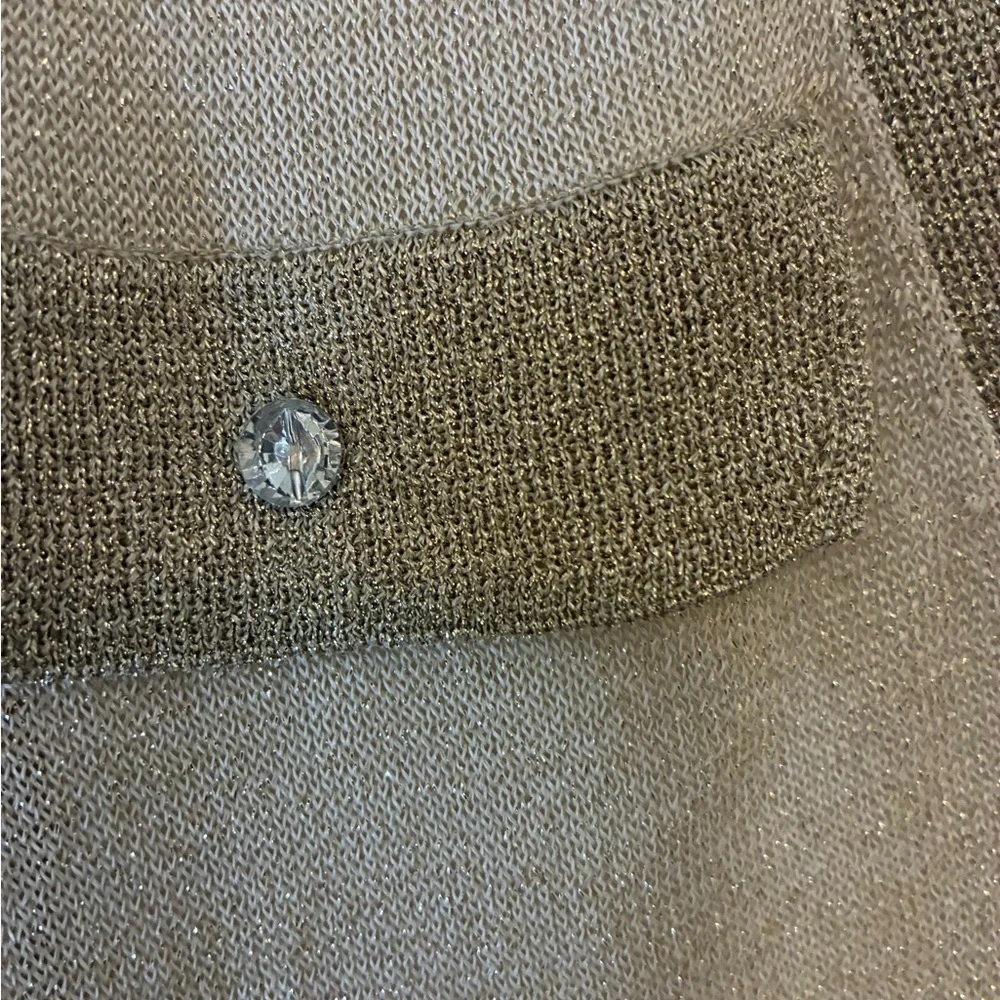 Michael Simon Shimmering Gold Cardigan